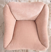 Chaise de salon de haute qualité en acier inoxydable, rembourrée en tissu, pour hôtel et villa