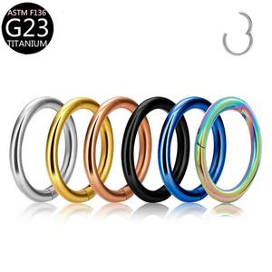 Tùy chỉnh titan thép G23 liền mạch Vòng mũi Vòng piercing môi Vòng Bông tai vách ngăn Vòng - Product Image 1