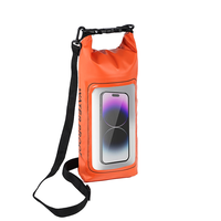 Sinodiving tas kering 2L layar sentuh, peralatan berkemah, tas Trekking Drifting, Selancar, Kayak, luar ruangan