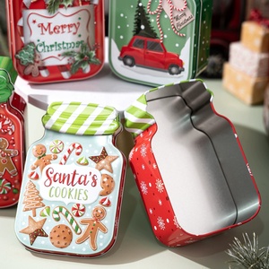 Scatole di Latta per Biscotti Natalizi con Coperchi per Regali, Piccoli Contenitori in Metallo per Natale, Barattoli Vuoti per Biscotti Natalizi - Product Image 5