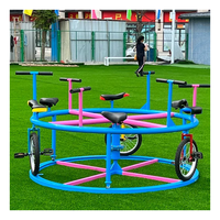 Aire de jeux extérieure pour enfants commerciale parc à thème enfants parc d'aventure manèges équitation vélo joyeux aller équipement