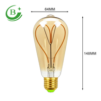 Lampe à filament LED E27 B22 A60 RC la plus abordable, ampoule à filament LED blanc chaud 2200K