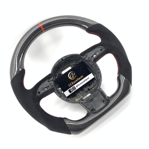 Volante LED de Fibra de Carbono para <span class=keywords><strong>Audi</strong></span> A3 A4 A5 A6 A7 A8 Q3 Q5 Q7 Q8 <span class=keywords><strong>S1</strong></span> S3 S4 S5 Rs3 Rs4 Rs5 Rs6 Rs7 C6 C7 C8 B8 B8.5 B9 Tt R8 - Product Image 3