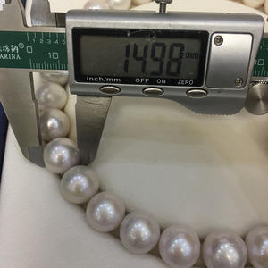 <span class=keywords><strong>Collana</strong></span> girocollo <span class=keywords><strong>di</strong></span> <span class=keywords><strong>perle</strong></span> d'acqua dolce più grande <span class=keywords><strong>di</strong></span> 13-14mm, bella fibbia a cuore per le donne, perline annodate - Product Image 5