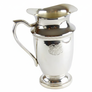 Carafe en métal argenté Sheffield avec emblème de la famille royale, capacité de 1,1 L, design classique, origine italienne, pour hôtels et restaurants - Product Image 2