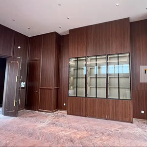 خزانة تلفزيون لغرفة المعيشة بطراز المزرعة من ميلينكو، مع جدار مميز بألوان متناسقة وأبواب داخلية ذات مظهر متناسق وصديقة للبيئة ومخصصة - Product Image 1