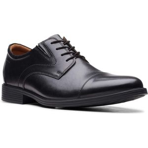 Chaussures Oxford pour homme Clarks Whiddon, bout rond, doublure en cuir véritable, semelle amortissante, chaussures de bureau et de travail - Product Image 3