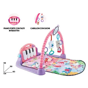 Gimnasio musical para bebés de 50x83 cm con teclas interactivas y juguetes musicales para niñas - Product Image 1