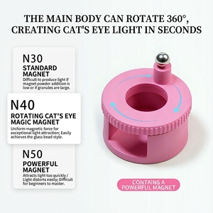 Herramienta Magnética Giratoria para Uñas con Base de Apoyo para Dedos, para Cuentas de Vidrio, Efecto de Luz Lateral, Herramientas Profesionales de Manicura - Product Image 2