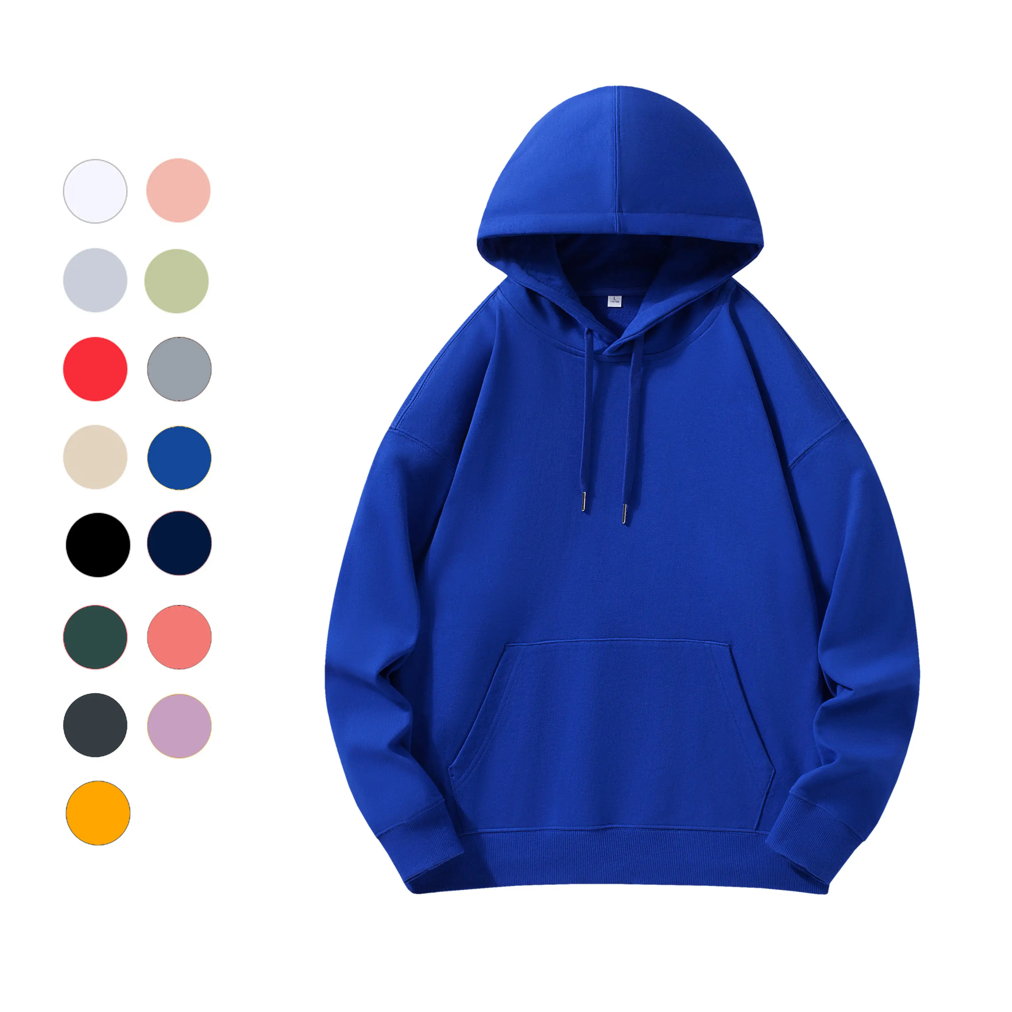 Ücretsiz örnek özel tasarım 500gsm ağır boy Hoodie Hip Hop boş erkekler pamuk 100% Hoodie ağır kalın ağır Hoodie