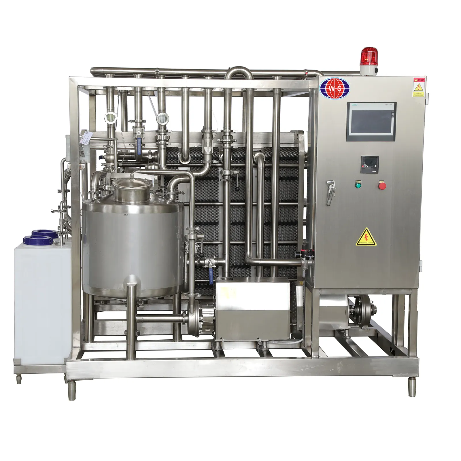 Máquina pasteurizadora de leche con control completamente automático