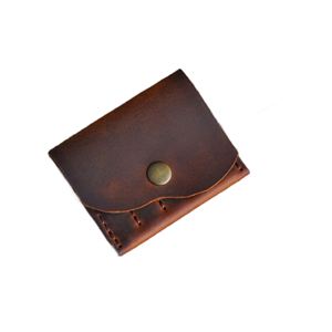 Étui à couture miniature en cuir véritable fait main avec fermeture à bouton, pochette de protection pour aiguilles durable et portable, cadeau promotionnel - Product Image 5