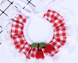 Mô Hình Kẻ Sọc đàn hồi chó mèo vật nuôi nước bọt khăn ren ren vật nuôi tam giác Khăn Cổ Áo BIB Nguồn cung cấp bán buôn - Product Image 2