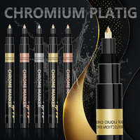 Marqueur permanent ART WALKER pour peinture à l'encre CD, argent, or et cuivre, effet miroir chromé, pointe fine 0,7 mm, valve à pression, impression UV