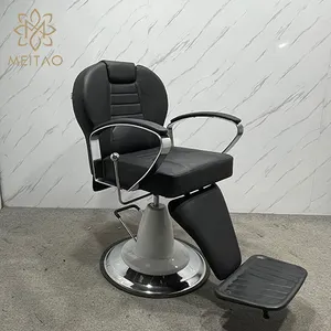 Southeast Asia hair salon furniture multi-functional hydraulic pump reclining black styling chair