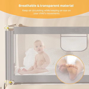 Sponda per <span class=keywords><strong>Letto</strong></span> Bambini con Altezza Regolabile e Protezione Anticaduta per Culla, Vendita Diretta dalla Fabbrica, Disponibile all'Ingrosso - Product Image 5