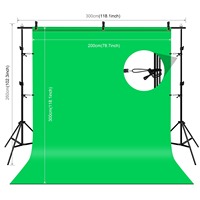 Peralatan Softbox Studio Foto PULUZ 2*3M Latar Belakang 2m Stand Lampu 5700K Bohlam Kit Payung untuk Fotografi dan Perekaman Video