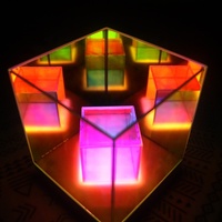 Lampe de bureau acrylique Cube 3D colorée, pièces, Rechargeable, avec batterie, Illusion lumineuse, éclairage d'intérieur, pour décoration intérieure