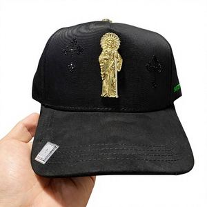 Cappellino da baseball Bigg for Boss 2026 di tendenza, spedizione rapida, ricamo 3D religioso San Giuda, strass neri, fodera in seta, popolare - Product Image 5
