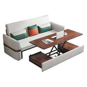 Multifunctional Adjustable <strong>Brown</strong> Folding <strong>Sofa</strong> Couch <strong>Bed</strong> Coffee Table to Dining Table with Storage Box and <strong>Sofa</strong> Cum <strong>Bed</strong> - Product Image 1