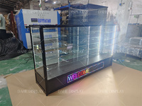 Vitrine de présentoir à écran LED coloré de 6 pieds pour vitrine en verre de magasin de téléphone de fumée