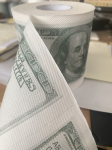 Papier peint <span class=keywords><strong>Wellpaper</strong></span> Treasure Gurus, 250 feuilles, imprimé avec des billets de 100 dollars, rouleau personnalisable, PAS de vrais billets d'argent - Product Image 4