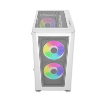 Boîtier de jeu pour ordinateur de bureau MATX Mid Tower en acier SPCC avec glissière noire en verre TG, compatible avec le refroidissement liquide de 240 mm