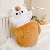 Lindo Peluche de Gatito, Juguete de Peluche Transformado en Conejo, Regalo para Niños
