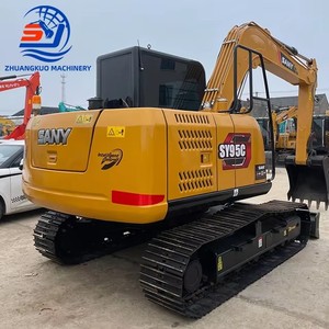 Excavadora de cadenas usada Sany Sy95c, amarilla, con control inteligente, equipo de construcción hidráulico de tipo oruga - Product Image 1