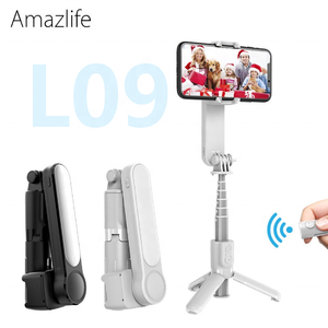 Amazlife-Palo de Selfie para teléfono móvil, <span class=keywords><strong>estabilizador</strong></span> cardán con rotación de 360 grados, inalámbrico, 6 en 1, <span class=keywords><strong>L09</strong></span> - Product Image 1