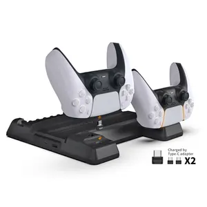 Compatible avec le support de la station de charge du contrôleur PS5 Ventilateur de refroidissement multifonctionnel Play Station 5 Accessoires de console