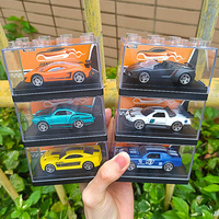 Coche de Juguete Metálico Deslizable a Escala 1:64 de Alta Calidad, 24 Estilos para Niños, Apilable, de Rueda Libre, con Caja de Exhibición Transparente