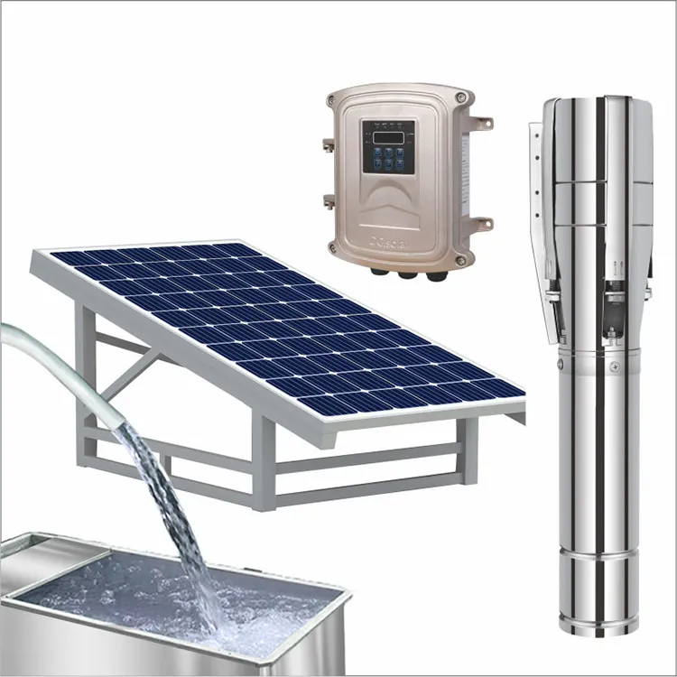 DEMESILO 7.5 Kw 7.5Kw 10Hp Kit pannello ad energia solare senza spazzole ad alta pressione Ac Dc con pompa dell'acqua domestica sommergibile