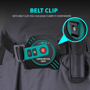 Ruban à mesurer numérique à écran LCD professionnel, charge de type C, ruban laser pour l'installation de revêtements de sol - Product Image 1