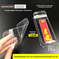 Sacs Ziplock robustes double face en PVC transparent, imperméables, recyclables et réutilisables, avec trou de suspension, pour emballage de bijoux et articles de présentation
