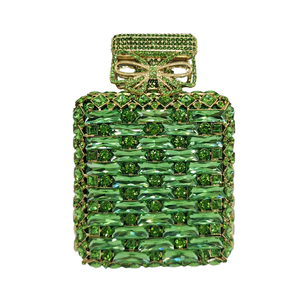 Sac de soirée élégant en forme de flacon de parfum pour femme, orné de strass étincelants, pochette de mariée pour mariage - Product Image 1