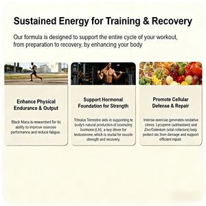 Kapsul Ekstrak Akar Maca Shilajit Murni Berkualitas Tinggi dari Pabrik OEM, Suplemen Herbal Sehat untuk Pria Bertenaga, Kekuatan Ekstra untuk Pria Dewasa - Product Image 4