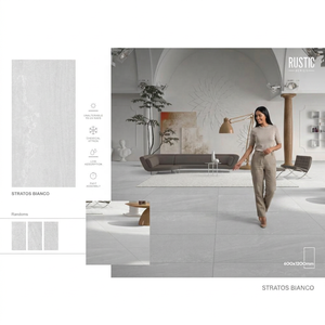 Plain White Rectified Porcelain Tiles 60x120cm Non Slip Outdoor <b>Flooring</b> for Pools and Landscape Areas - Product Image 3