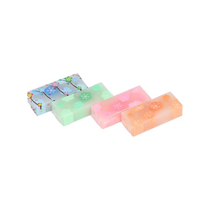 4 Colors Custom Kawaii Stationery Flower <b>Eraser</b> PVC Jelly Pencil <b>Eraser</b> with Logo - Product Image 1