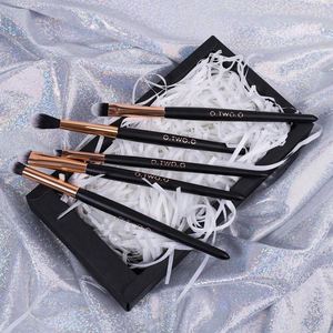 O. TWO. o 5pcs Eye Shadow Brushes mềm tổng hợp tóc + nhựa xử lý nhỏ tạo nên bộ - Product Image 6