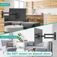 Bras d'extension universel réglable de 15 pouces, support de moniteur TV pivotant et inclinable, support mural