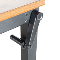 Bureau debout moderne Ada à 4 pieds, réglable en hauteur manuellement, avec colonnes de levage à manivelle, pour le travail au bureau