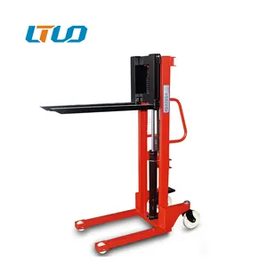 Customized 1Ton 2Ton 3Ton Hand Operated Hydraulic Forklift Manual Vertical Pallet Stacker
