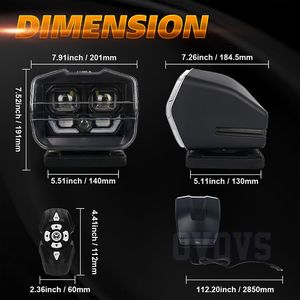 Đèn <span class=keywords><strong>LED</strong></span> xoay 360 độ Đèn làm việc gắn từ tính Điều khiển từ xa không dây Đèn pha ngoài trời Đèn chiếu sáng ngoại thất tự động - Product Image 4