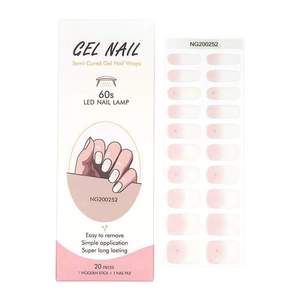 Bandes de gel pour ongles scintillantes, <span class=keywords><strong>vernis</strong></span> gel UV semi-durci, autocollants pour ongles - Product Image 1