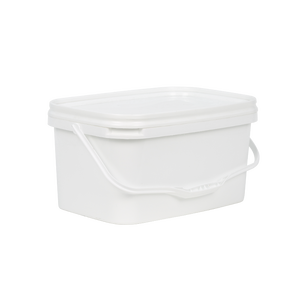 Grosir disesuaikan 5L makanan kelas PP bahan daur ulang ember plastik dangkal bawah ember persegi - Product Image 1