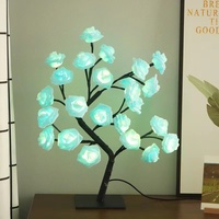 Base en plastique amovible interrupteur USB LED rose arbre lumière décoration petite veilleuse