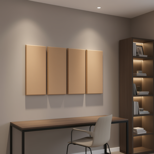 Panneaux muraux acoustiques auto-adhésifs en polyester Camel, 4 pièces, 23.6x11.8 pouces, pour l'insonorisation, design minimaliste - Product Image 2