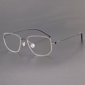 <span class=keywords><strong>Selim</strong></span> Custom Designer grande marrone titanio occhiali da vista montature per le donne comodo stile Vintage quadrato modello di stampa - Product Image 2