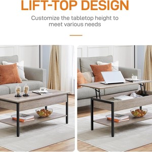 Cross-border floor-standing living room sofa side <b>table</b>, creative bedside <b>table</b>, multi-functional height-<b>adjustable</b> storage - Product Image 2